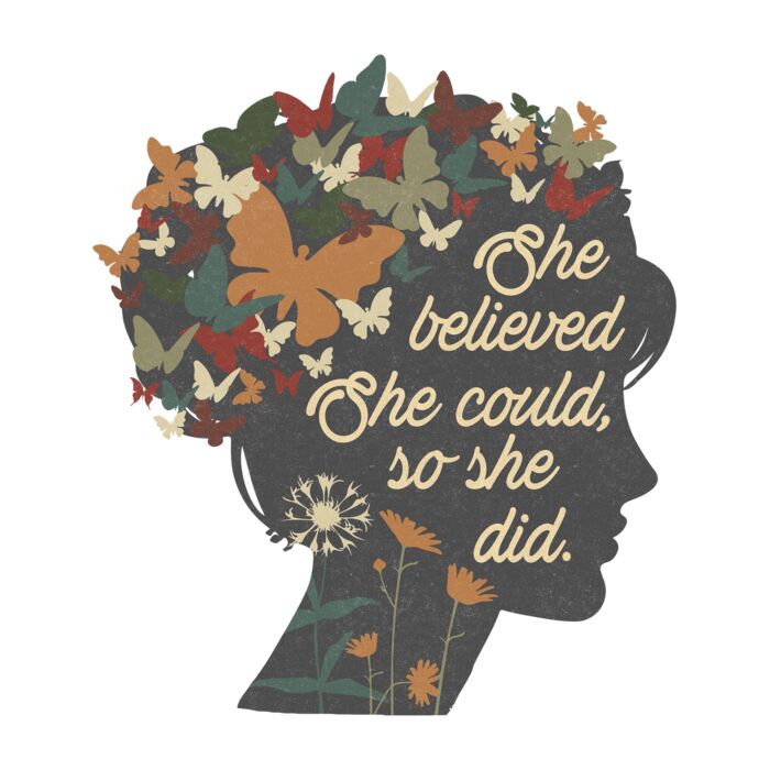 SHE BELIEVED SHE COULD  BUTTERFLIES Thumbnail