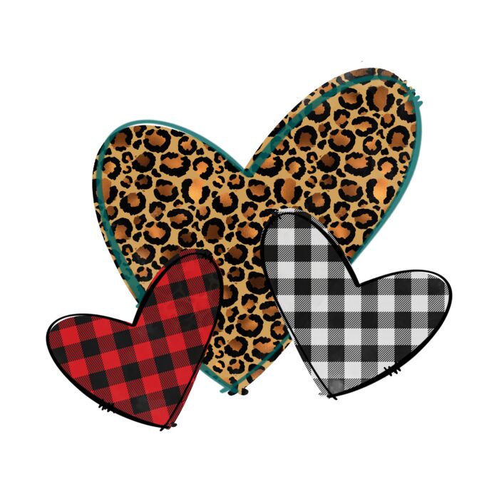 triple plaid heart Thumbnail