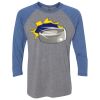Unisex Triblend Three-Quarter Raglan T-Shirt Thumbnail