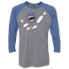 Unisex Triblend Three-Quarter Raglan T-Shirt Thumbnail