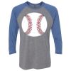 Unisex Triblend Three-Quarter Raglan T-Shirt Thumbnail