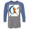 Unisex Triblend Three-Quarter Raglan T-Shirt Thumbnail