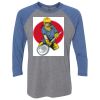Unisex Triblend Three-Quarter Raglan T-Shirt Thumbnail