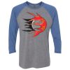 Unisex Triblend Three-Quarter Raglan T-Shirt Thumbnail