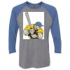 Unisex Triblend Three-Quarter Raglan T-Shirt Thumbnail