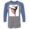 Unisex Triblend Three-Quarter Raglan T-Shirt Thumbnail