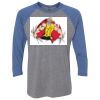 Unisex Triblend Three-Quarter Raglan T-Shirt Thumbnail