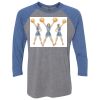 Unisex Triblend Three-Quarter Raglan T-Shirt Thumbnail