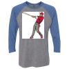 Unisex Triblend Three-Quarter Raglan T-Shirt Thumbnail