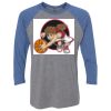 Unisex Triblend Three-Quarter Raglan T-Shirt Thumbnail