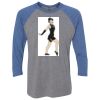 Unisex Triblend Three-Quarter Raglan T-Shirt Thumbnail