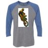 Unisex Triblend Three-Quarter Raglan T-Shirt Thumbnail