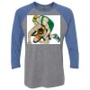 Unisex Triblend Three-Quarter Raglan T-Shirt Thumbnail