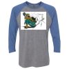 Unisex Triblend Three-Quarter Raglan T-Shirt Thumbnail