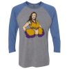 Unisex Triblend Three-Quarter Raglan T-Shirt Thumbnail