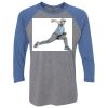 Unisex Triblend Three-Quarter Raglan T-Shirt Thumbnail