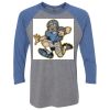 Unisex Triblend Three-Quarter Raglan T-Shirt Thumbnail