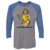 Unisex Triblend Three-Quarter Raglan T-Shirt Thumbnail