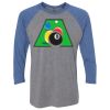 Unisex Triblend Three-Quarter Raglan T-Shirt Thumbnail