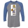 Unisex Triblend Three-Quarter Raglan T-Shirt Thumbnail