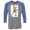 Unisex Triblend Three-Quarter Raglan T-Shirt Thumbnail