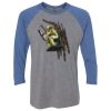 Unisex Triblend Three-Quarter Raglan T-Shirt Thumbnail