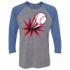 Unisex Triblend Three-Quarter Raglan T-Shirt Thumbnail