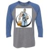 Unisex Triblend Three-Quarter Raglan T-Shirt Thumbnail