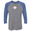 Unisex Triblend Three-Quarter Raglan T-Shirt Thumbnail