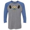 Unisex Triblend Three-Quarter Raglan T-Shirt Thumbnail