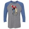 Unisex Triblend Three-Quarter Raglan T-Shirt Thumbnail