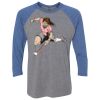 Unisex Triblend Three-Quarter Raglan T-Shirt Thumbnail