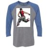 Unisex Triblend Three-Quarter Raglan T-Shirt Thumbnail