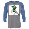 Unisex Triblend Three-Quarter Raglan T-Shirt Thumbnail