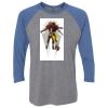 Unisex Triblend Three-Quarter Raglan T-Shirt Thumbnail