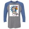 Unisex Triblend Three-Quarter Raglan T-Shirt Thumbnail