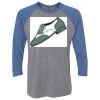 Unisex Triblend Three-Quarter Raglan T-Shirt Thumbnail