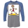 Unisex Triblend Three-Quarter Raglan T-Shirt Thumbnail