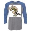 Unisex Triblend Three-Quarter Raglan T-Shirt Thumbnail