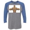 Unisex Triblend Three-Quarter Raglan T-Shirt Thumbnail