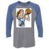 Unisex Triblend Three-Quarter Raglan T-Shirt Thumbnail