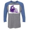 Unisex Triblend Three-Quarter Raglan T-Shirt Thumbnail