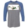 Unisex Triblend Three-Quarter Raglan T-Shirt Thumbnail