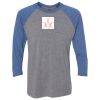 Unisex Triblend Three-Quarter Raglan T-Shirt Thumbnail