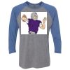 Unisex Triblend Three-Quarter Raglan T-Shirt Thumbnail