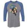 Unisex Triblend Three-Quarter Raglan T-Shirt Thumbnail