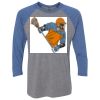 Unisex Triblend Three-Quarter Raglan T-Shirt Thumbnail