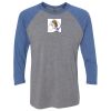 Unisex Triblend Three-Quarter Raglan T-Shirt Thumbnail