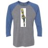 Unisex Triblend Three-Quarter Raglan T-Shirt Thumbnail