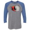 Unisex Triblend Three-Quarter Raglan T-Shirt Thumbnail